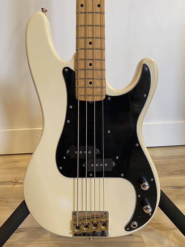 1990s Epiphone by Gibson P Bass Aged White 4 String | Reverb