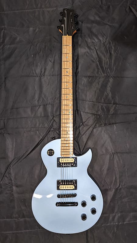 Warmoth Les Paul Partscaster Ice Blue Metallic 28 58 Reverb 0642