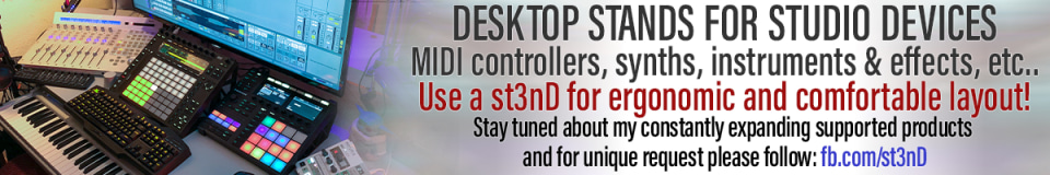 3D STANDS -st3nD- Desktop STANDS for Synths & MIDI & DJ devices