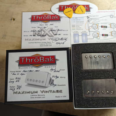 Throbak SLE-101 Plus MXV PAF Humbucker Aged Nickel Pickups | Reverb