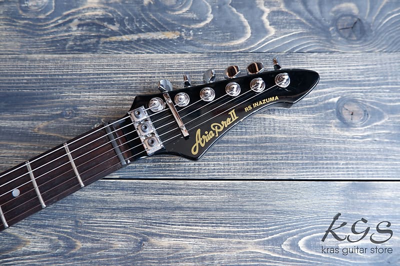 Aria Pro II RS Inazuma-I 1983-1984 Black w/Thunderbolt | Reverb