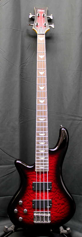 Schecter Stiletto Extreme-4 Lefty Electric Bass Black Cherry image 1
