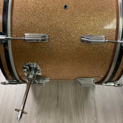 Rogers Headliner Outfit 20x14" / 14x14" / 12x8" Drumset 1960s Champagne Sparkle image 4