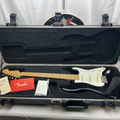 Fender American Vintage '56 Stratocaster Guitar 2016 - Black / Maple neck image 1