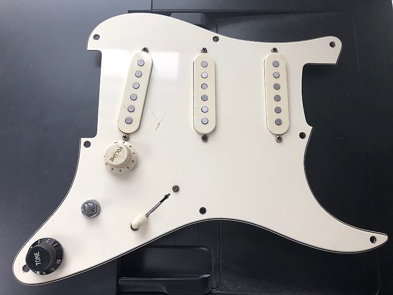 Samick Stratocaster Copy Loaded Pickguard White | Reverb