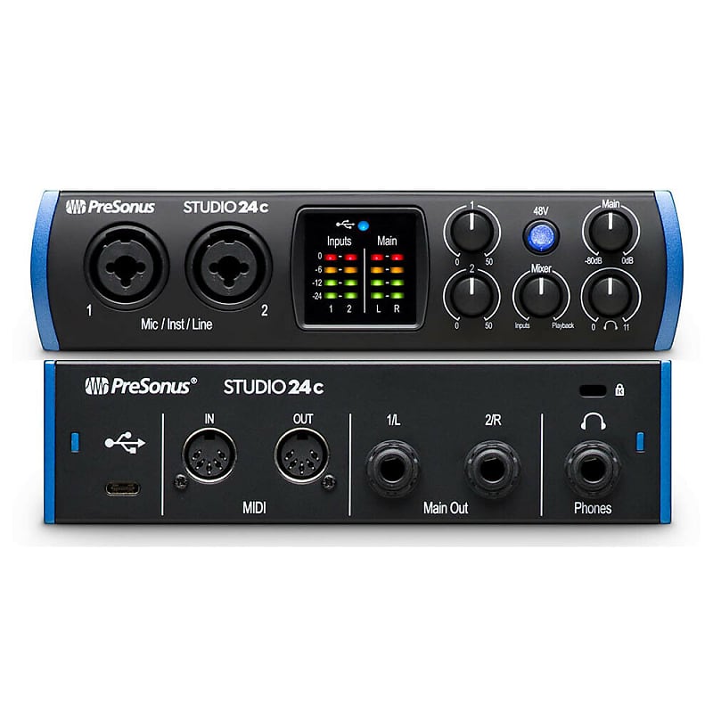 Amazon.co.jp: PreSonus Studio 24c 2x2 USB Type-Cオーディオ
