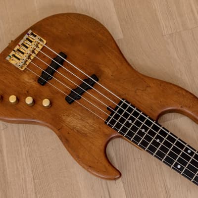 Moon JJ-5 Jazz Bass Five String Mahogany Body w/ Bartolini Pickups, Gold Hardware, Case image 8