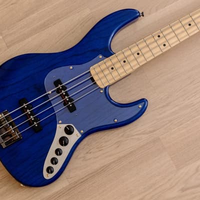 2014 ESP Amaze-ASM Original Series Electric Bass Guitar Active EQ See Thru Blue Ash, Japan image 1