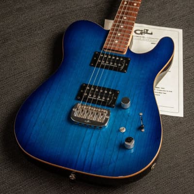 USED G&L USA ASAT Deluxe Blueburst 2012 Electric with OHSC for sale