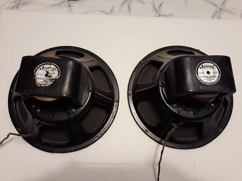 Jensen A12 Field Coil Speaker Pair Vintage 40s Rare A-12 12