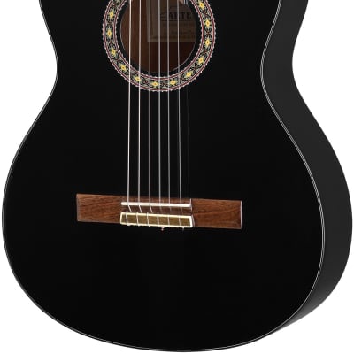 ARTESANO Estudiante XC-4/4 BK Konzert-Gitarre, schwarz hochglanz image 2