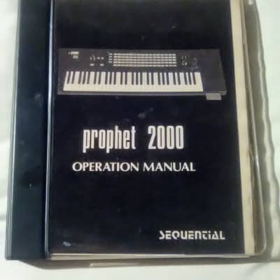 Sequential Circuits Prophet 2000 Owner's Manual  1985. Original Print, Not A Copy. image 1