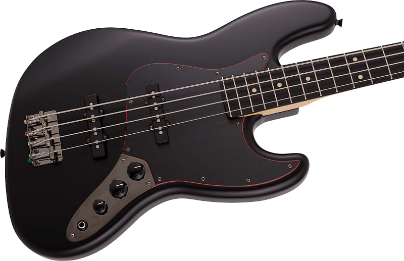 Fender Made In Japan Hybrid II Noir Jazz Bass - Satin Black