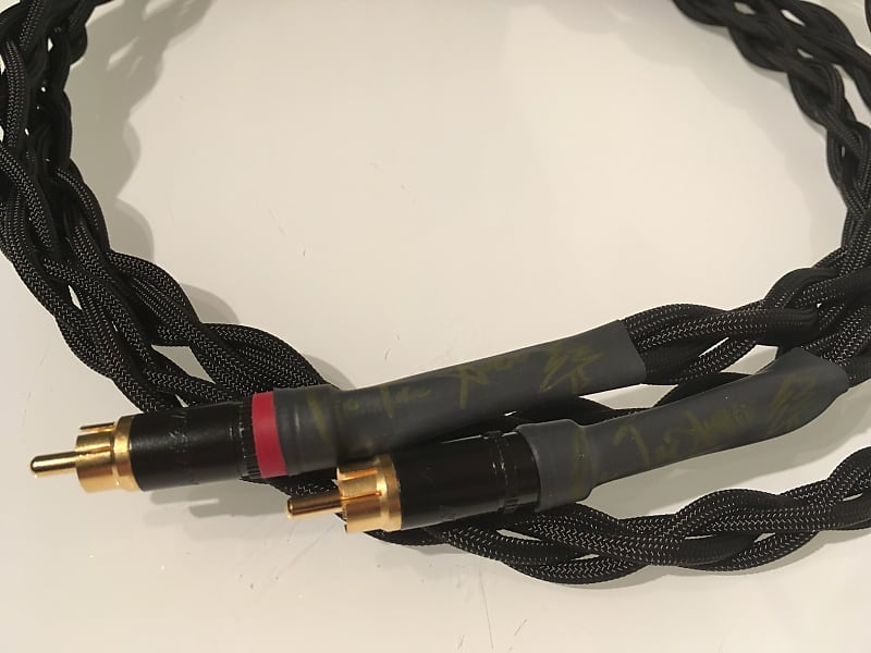 Pinetree Audio Quad-Braid RCA Interconnects 7ft. Black  			