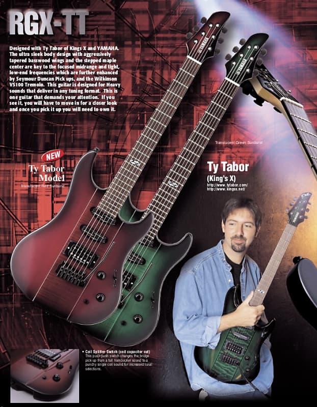 YAMAHA RGX-TT TY TABOR KINGS X GUITAR AD PRINT AD 11 X 8.5