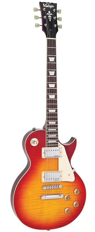 Vintage Reissued Series V100CS Electric Guitar, Cherry Sunburst image 1