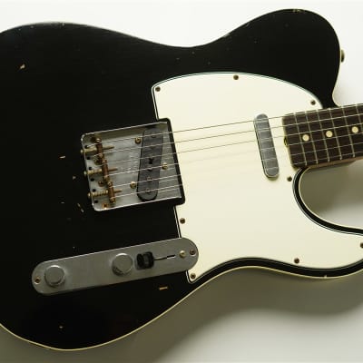 Fender Custom Shop Masterbuilt Vincent Van Trigt 1963 Custom Telecaster Journeyman Relic 2020 - Aged Black [BG] image 1