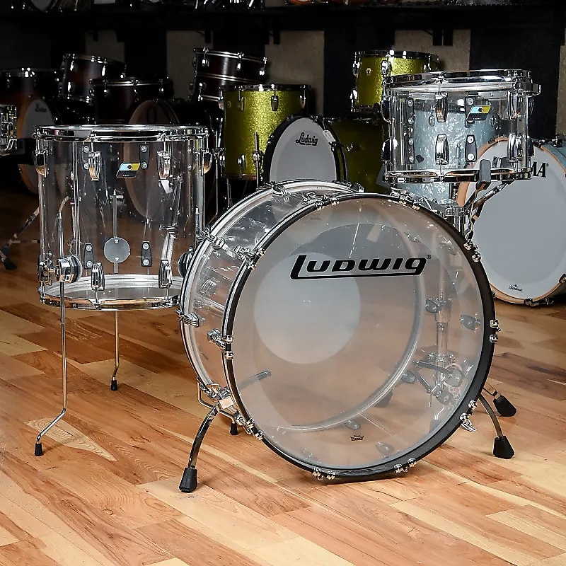 Ludwig cheap vistalite clear