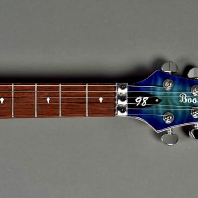 Bootlegger Guitar Royal Blue Flame  Maple, Coil Split, Stiletto Hard Case & Flask image 9