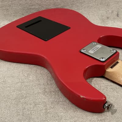 1980's Memphis Electric Guitar Duo Sonic / Mustang Style Red