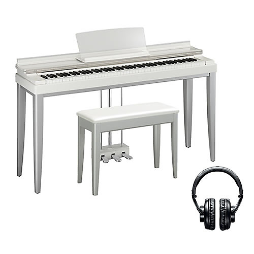 Yamaha Modus R01 Slimline Digital Piano Misty White COMPLETE HOME BUNDLE