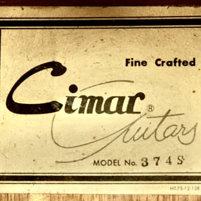 🇯🇵  1977 Cimar 374S / High Class Vintage MiJ / Narrow Fingerboard: Nut Width 45.4 mm / Truss Rod / Satin  🔆 for sale