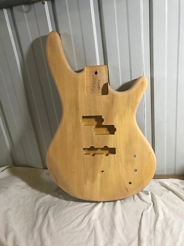 Solid Barrel Wood Unfinished Bass Body Reverb