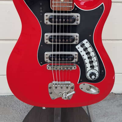 1964 HAGSTROM II CHERRY RED ELECTRIC GUITAR W/CASE for sale