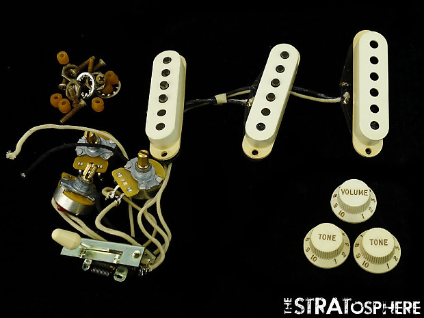 USA Fender Custom Shop 56 Relic Strat PICKUPS POTS KNOBS SET