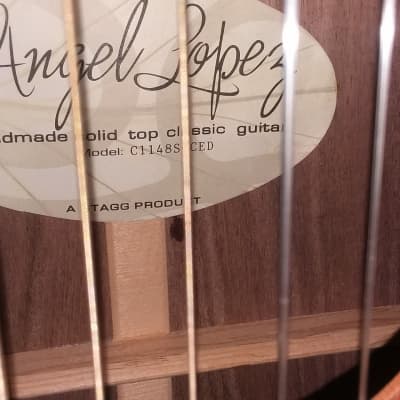 Angel Lopez Solid Cedar Top Classical Guitar 2013 Natural image 5