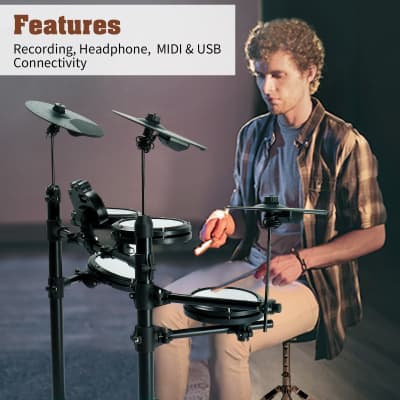 Glarry Beginner Electronic Drum Set image 2