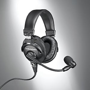 Audio-Technica BPHS1 Broadcast Stereo Closed Back Headset with Dynamic Boom Mic image 1