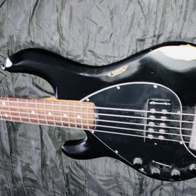 Music Man early 90s left handed 5 string bass Stingray 5 1992 - Black image 1
