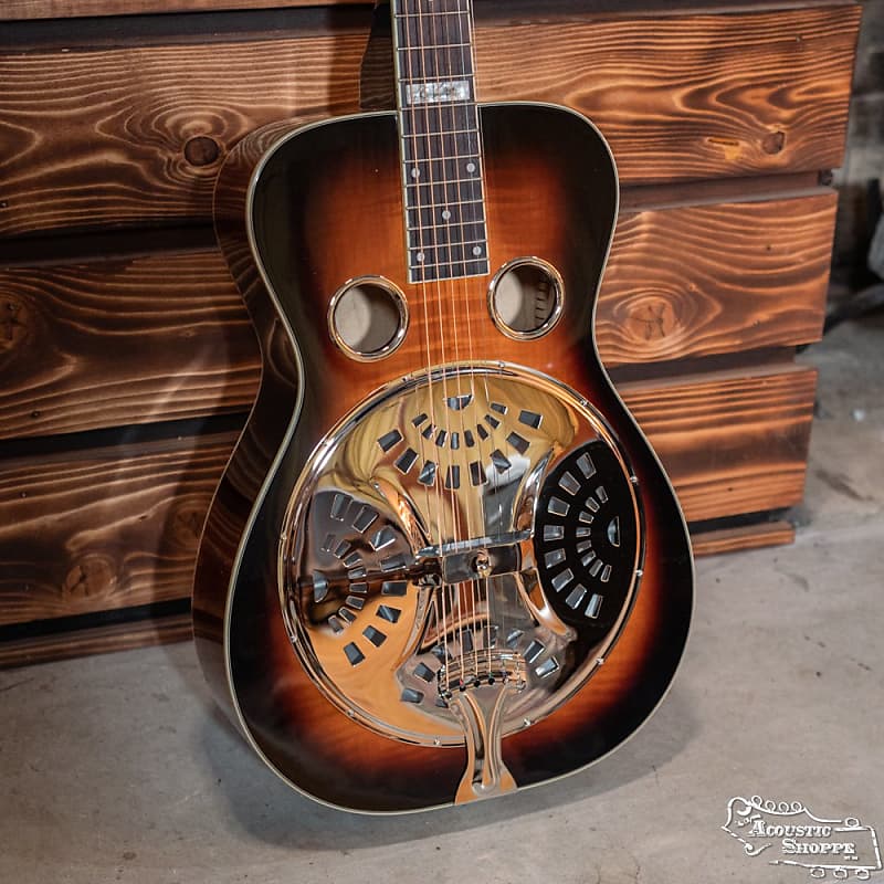Recording King RR 75PL SN Phil Leadbetter Signature All Flamed Maple Resonator Guitar 6862