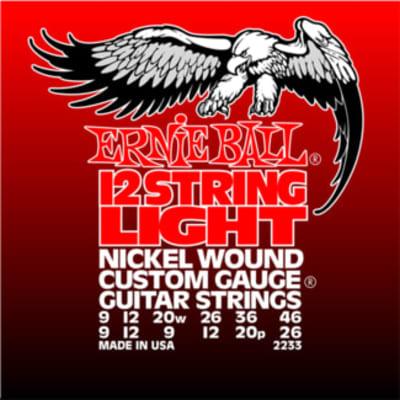 Ernie Ball Light 12-String Nickel Wound Electric Guitar Strings - 9-46 Gauge image 1