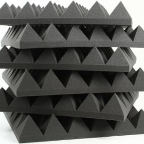 Auralex 4 inch Studiofoam Pyramids 2x2 foot Acoustic Panel 6-pack - Charcoal image 7