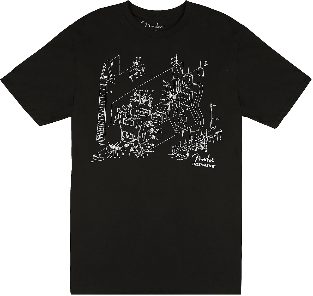 Fender Jazzmaster Patent Drawing T-shirt - Xl 