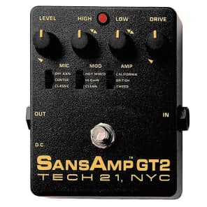 美品 1999年購入 TECH21 ( テック21 ) Sansamp GT2 TECH21 SANSAMP GT2 買取りました。デジマートにて￥14,800で