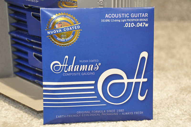 ADAMAS 1616NU Nuova  Coated Phosphor Bronze / for Acoustic 12-String  / Complete Box of 12 Sets image 1
