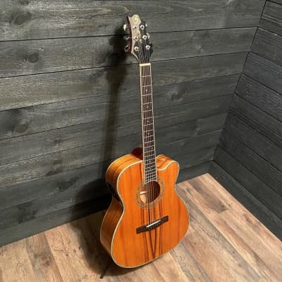 Samick OM-12CE Koa Greg Bennett Orchestra Acoustic Electric Guitar image 5