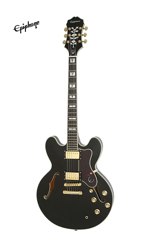 Epiphone Sheraton-II Pro Semi-Hollowbody Electric Guitar - Ebony | Reverb