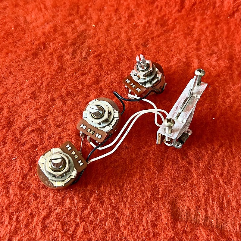 Fender Stratocaster wiring harness pots switch 1979 - CTS 250k original vintage USA image 1