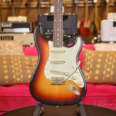 K-Line Springfield S-Style Electric Guitar - In a Relic Three Tone Sunburst Finish #030522! image 2