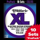 D'Addario EXL115 10P Nickel Wound Electric Guitar Strings 10-Pack (11-49)