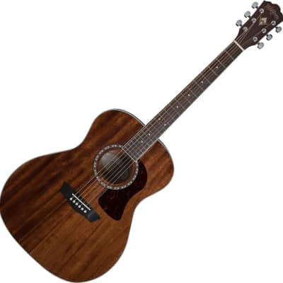 Washburn HG12S Natural Mahogany Top Acoustic Guitar image 5