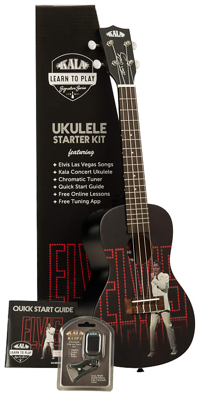KALA KALA-LTP-C-ELV - Kala Learn To Play Elvis Viva Las Vegas, Concert Ukulele Starter Kit Bild 1