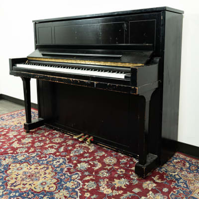 Steinway & Sons 1098 Studio Upright Piano | Satin Ebony | SN: 458170 | Used image 1