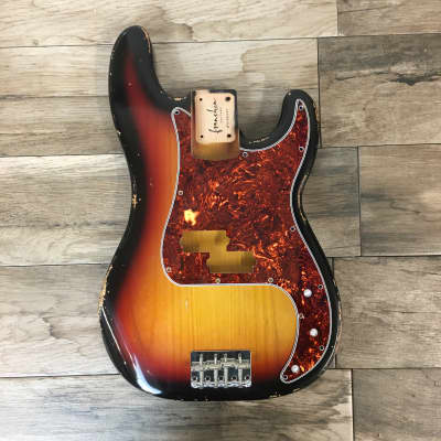 FRANCHIN Jupiter bass guitar body Relic Aged 3-Color Sunburst 100% Nitro Lacquer Alder P-Bass type Made in Italy - Stock piece #20790525 image 4