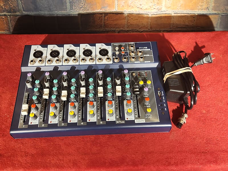 Weymic F7USB 7Channel Professional Mixer w/ USB Audio Reverb