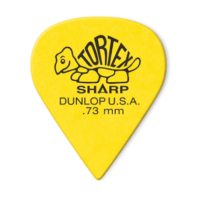 Dunlop 412R73 Tortex Sharp .73mm Guitar Picks (72-Pack)